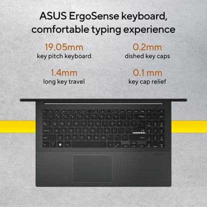 ASUS Vivobook Go 15, Student Laptop, AMD Ryzen 5 7520U (16GB/512GB/AMD Radeon Graphics/39.62 cms (15.6) FHD/Windows 11 Home/Office Home 2024 + M365 Basic (1 Year Validity) E1504FA-BQ2341WS