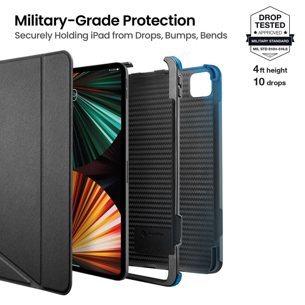TOMTOC INSPIRE-B50 IPAD TRI-MODE CASE 13 INCH-BLACK