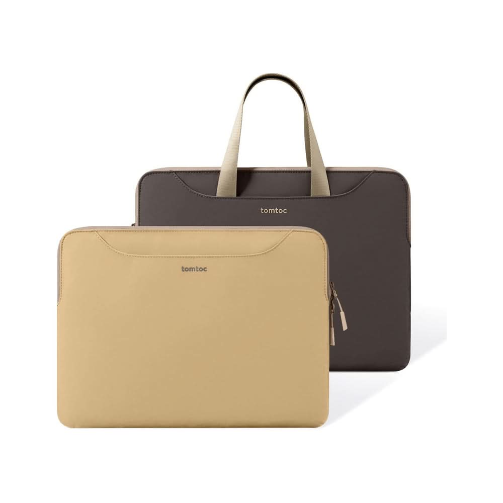 TOMTOC THEHER-A21 LAPTOP HANDBAG 13.5-14 INCH-BROWN