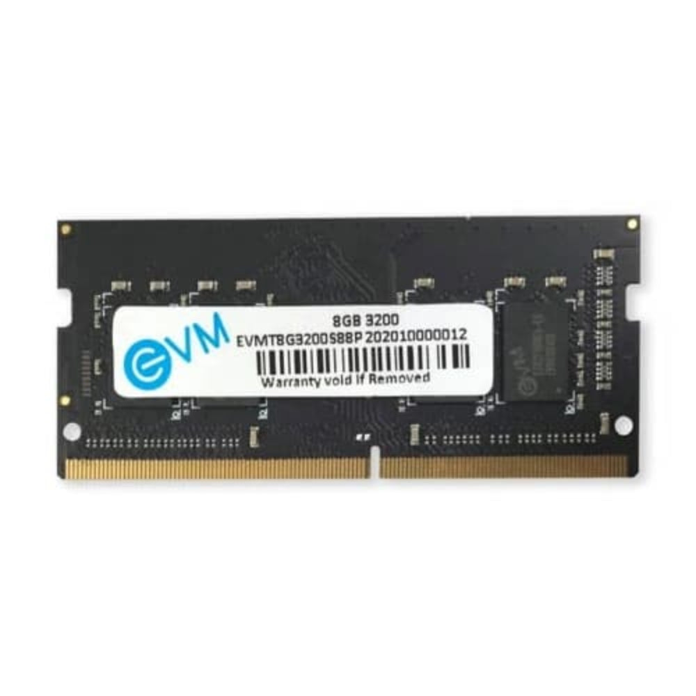 EVM 8GB ( 8GB x 1 ) 3200MHz DDR4 Laptop RAM ( Black ) ( CL22 )