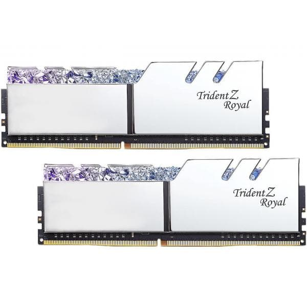 G.SKILL Trident Z Royal 16GB ( 8GB x 2 ) 3200MHz DDR4 RGB RAM ( Silver ) ( CL16 )