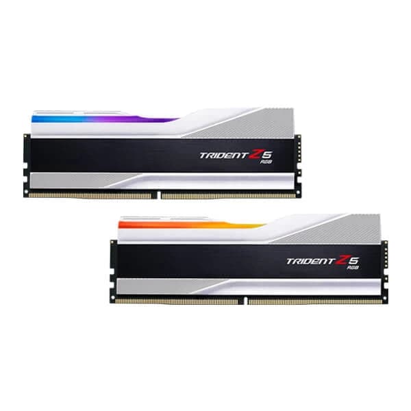 G.SKILL Trident Z5 RGB 32GB ( 16GBx2 ) 5200MHz DDR5 RAM ( Metallic Silver ) ( CL36 )