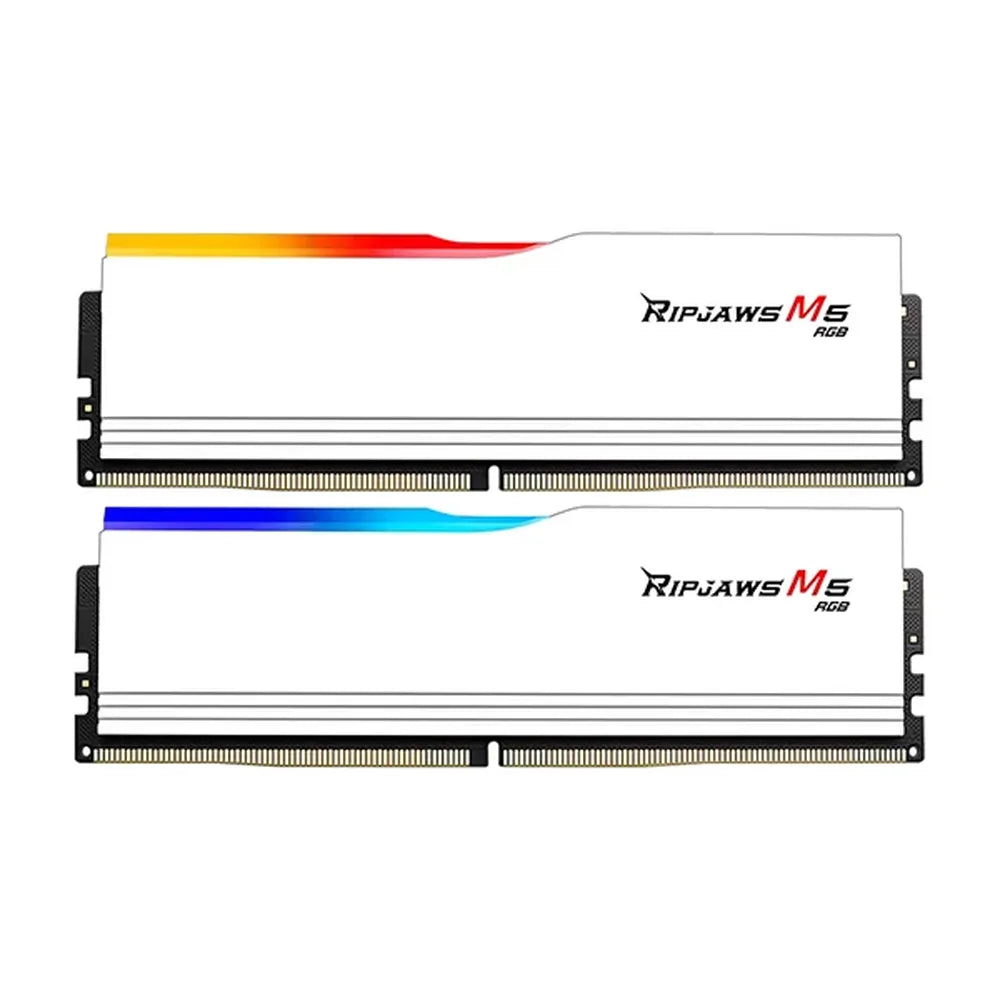 G.SKILL Ripjaws M5 RGB 32GB ( 16GBx2 ) 5200MHz DDR5 RAM ( Matte White ) ( CL40 )