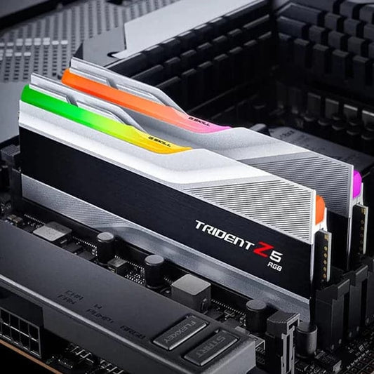 G.SKILL Trident Z5 RGB 64GB ( 32GBx2 ) 6000MHz DDR5 RAM ( Metallic Silver ) ( CL30 )
