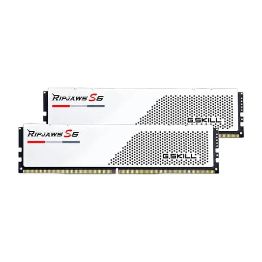 G.SKILL Ripjaws S5 32GB ( 16GBx2 ) 6000MHz DDR5 RAM ( White ) ( CL30 )