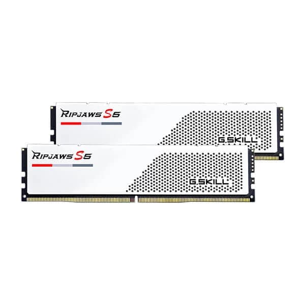 G.SKILL Ripjaws S5 32GB ( 16GBx2 ) 6000MHz DDR5 RAM ( White ) ( CL32 )