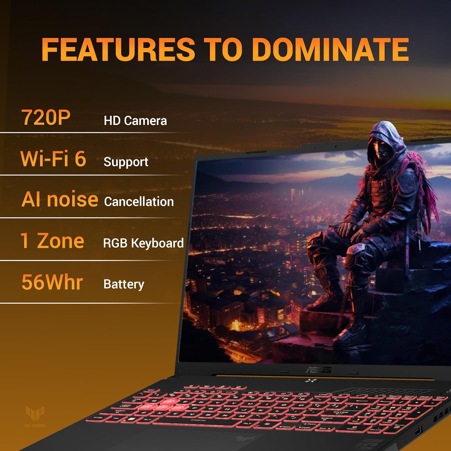 ASUS TUF GAMING A16 FA607NUG-RL189WS [R7-7554HS/16GB/1TB SSD/WIN11 HOME+MSO/16.0"/6GB-RTX4050 GRAPHICS/1 YEAR(S)/GREY]