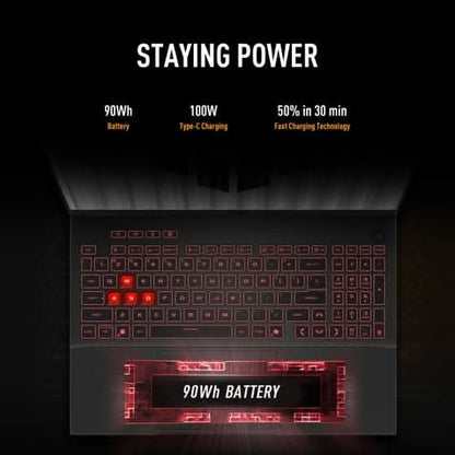 ASUS TUF Gaming A16, Gaming Laptop, AMD RYZEN 7 260, RTX5050 8GB, 16GB, 1TB SSD, 16.0 WUXGA ANTI-GLARE NON-TOUCH, 300NITS, B,SRGB 100%(165HZ), IPS-NB(RV), RGB ILLUMINATED CHICLET, 90Whr, MSO, Gray