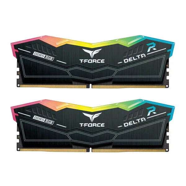 TEAMGROUP T-Force Delta RGB 64GB ( 32GBx2 ) 5200MHz DDR5 RAM (Black) ( CL40 )
