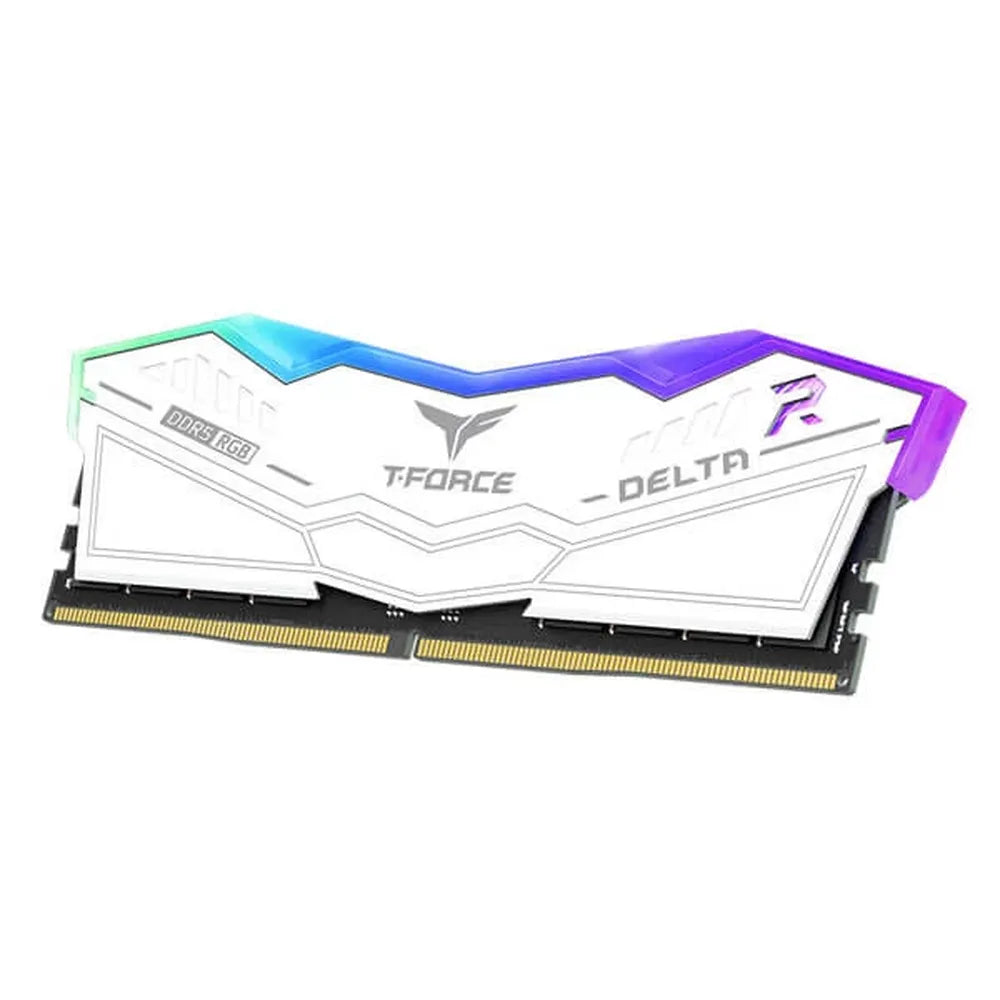 TEAMGROUP T-Force Delta RGB 32GB ( 16GB x 2 ) 7200MHz DDR5 RAM (White) ( CL34 )