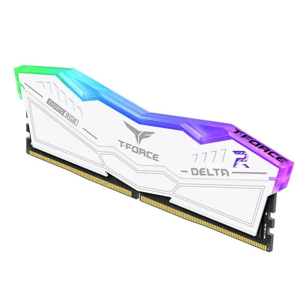 TEAMGROUP T-Force Delta RGB 32GB ( 16GB x 2 ) 7200MHz DDR5 RAM (White) ( CL34 )