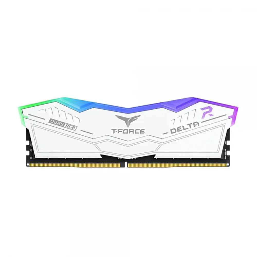 TEAMGROUP T-Force Delta RGB 32GB ( 16GB x 2 ) 7200MHz DDR5 RAM (White) ( CL34 )