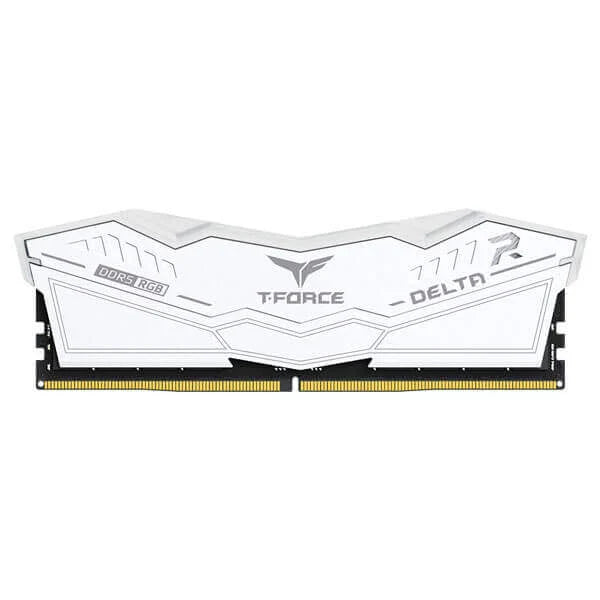 TEAMGROUP T-Force Delta RGB 32GB ( 32GB x 1 ) 5200MHz DDR5 Ram (White) ( CL40 )