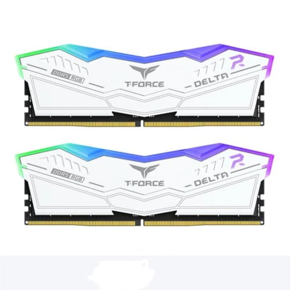 TEAMGROUP Delta RGB 32GB ( 16GB x 2 ) 6000MHz DDR5 RAM ( White ) ( CL30 )