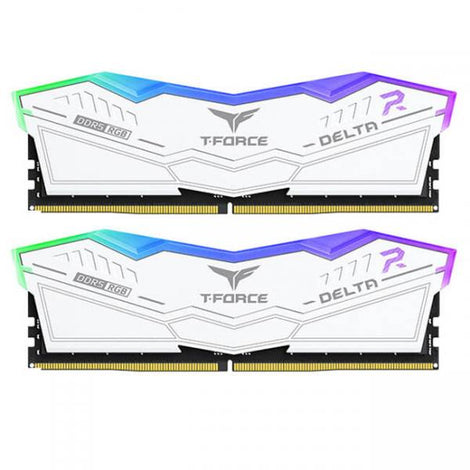 TEAMGROUP T-Force Delta RGB 32GB ( 16GB x 2 ) 6400MHz DDR5 RAM ( White ) ( CL40 )