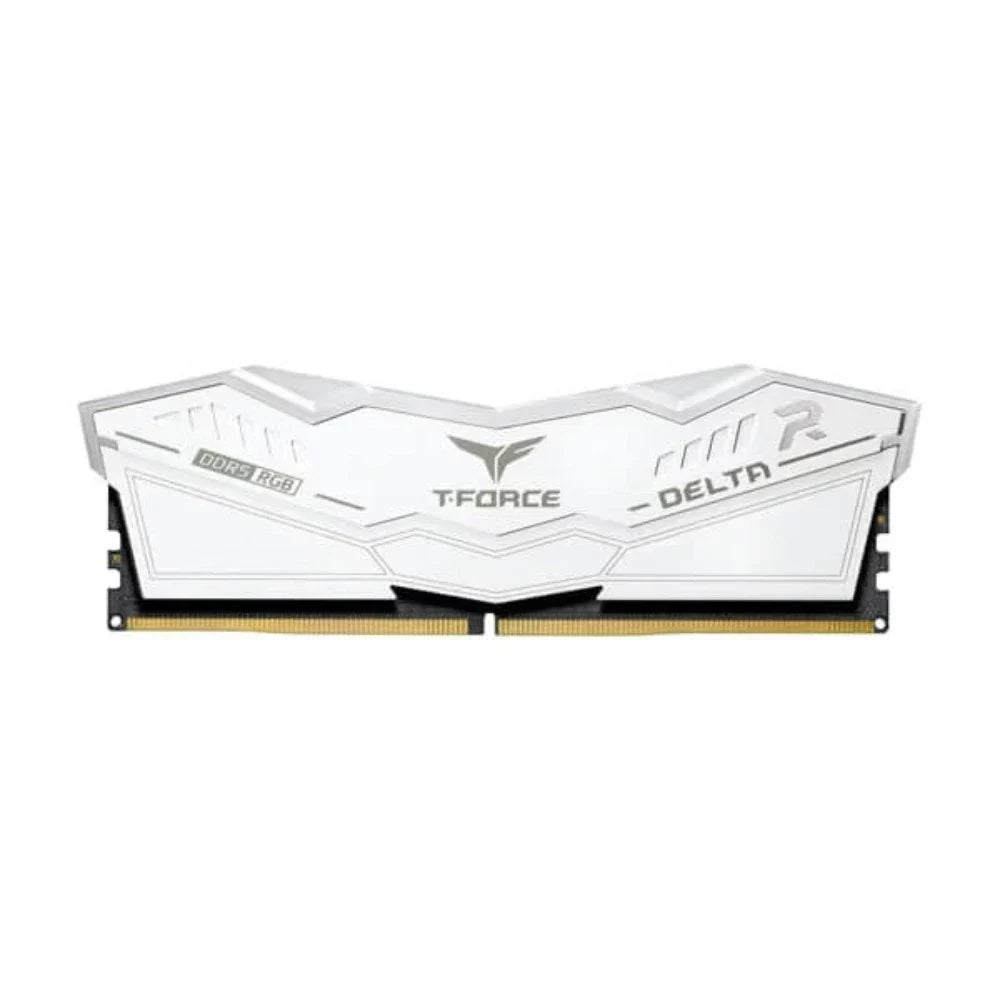 TEAMGROUP T-Force Delta RGB 64GB ( 32GBx2 ) 6000MHz DDR5 RAM ( White ) ( CL38 )