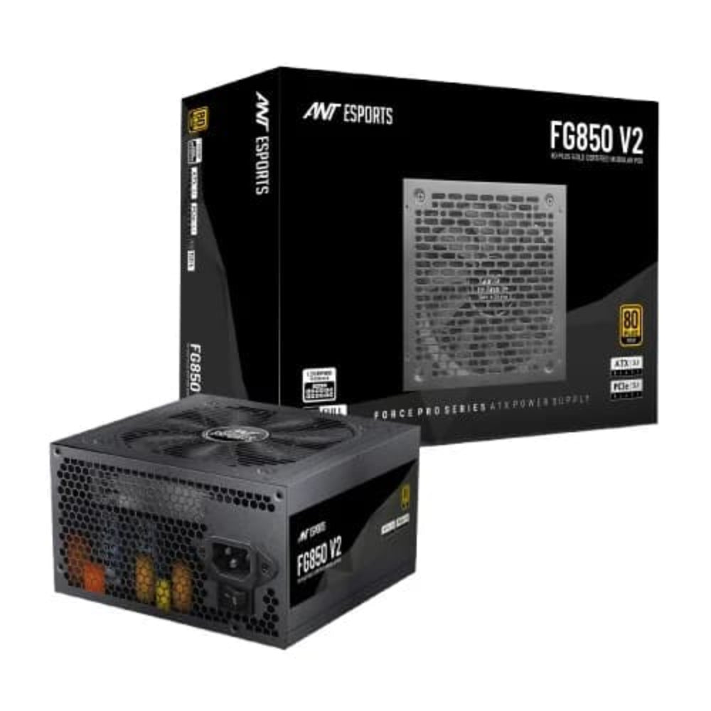 ANT ESPORTS FG850 V2 850W 80+ Gold Fully Modular ATX 3.1 Power Supply
