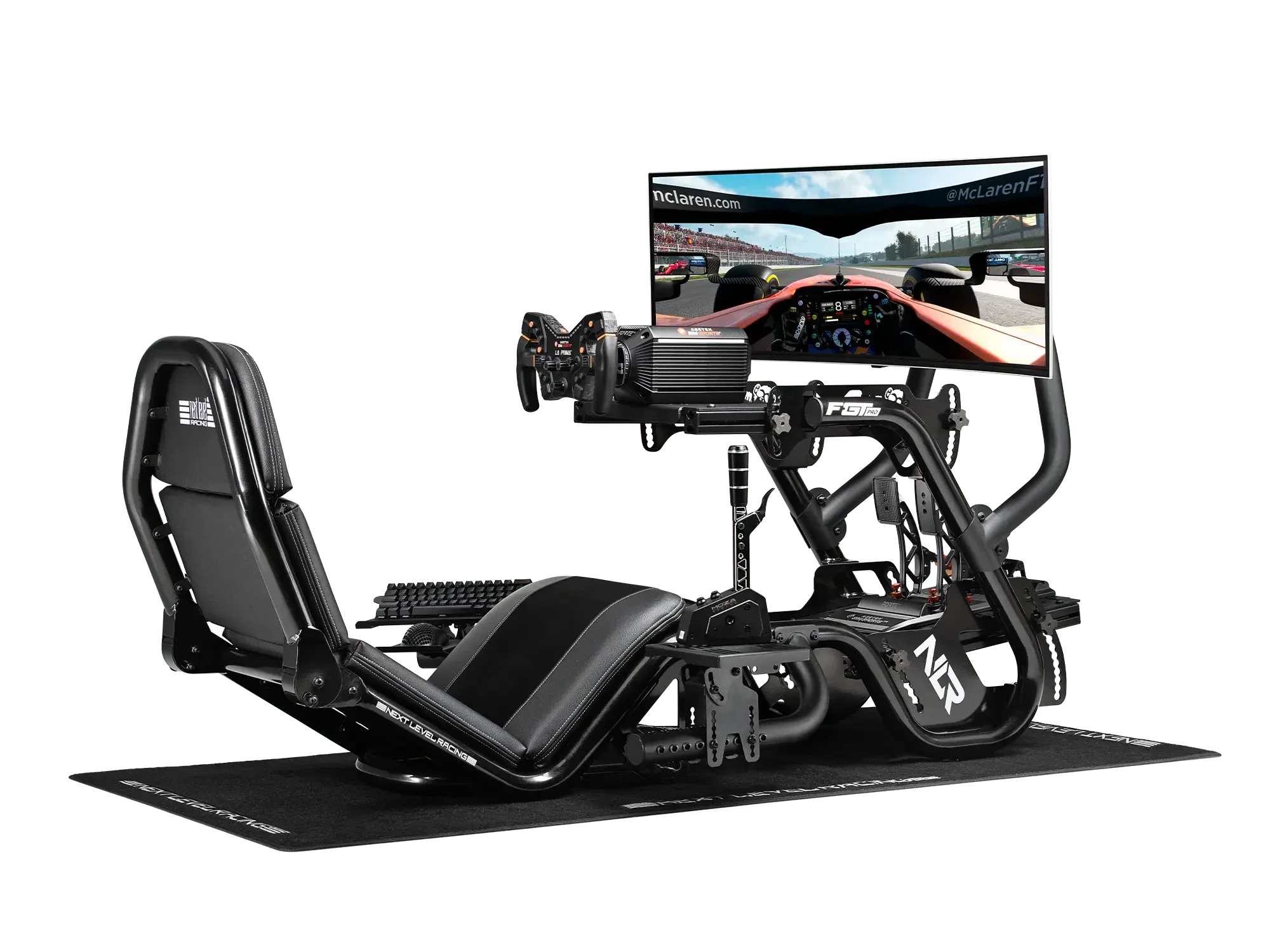 NEXT LEVEL RACING F-GT PRO FORMULA AND GT RACING SIMULATOR COCKPIT - BLACK EDITION (NLR-R003)