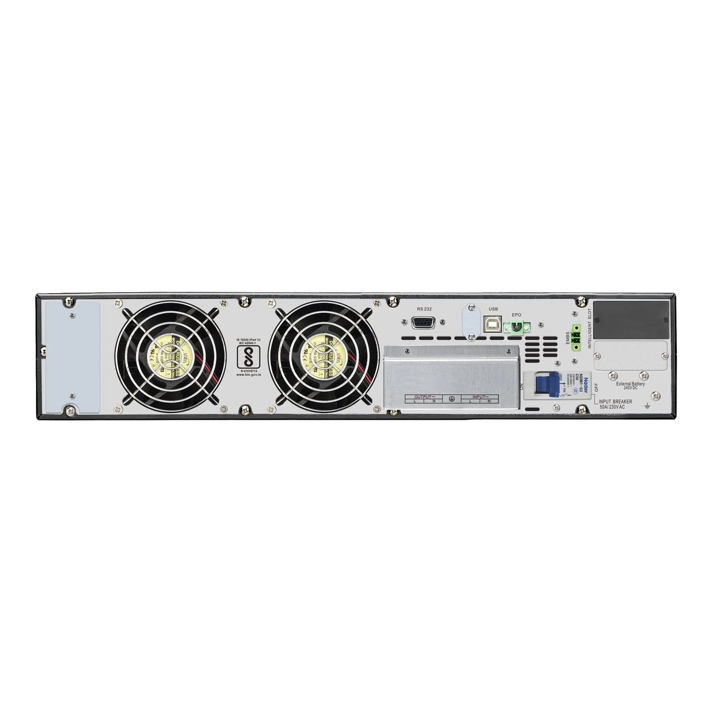 APC EASY UPS ON-LINE SRV5KL-IN - 5KVA/5KW | 230V | HARD WIRE 3-WIRE(1P+N+E) OUTLET | INTELLIGENT CARD SLOT | VISUAL LCD AND AUDIBLE ALARMS | EXTENDED RUNTIME | 2 YEARS WARRANTY