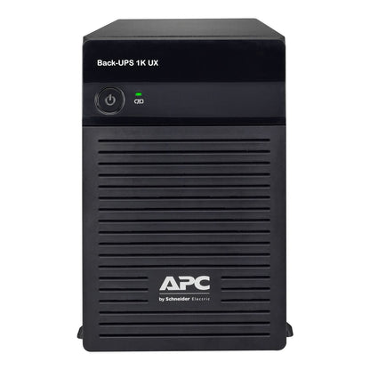 APC BACK-UPS BX1000UXI 1000VA/600W | 230V | 4 INDIA 3-PIN 6A OUTLETS OUTLETS | AUTOMATIC VOLTAGE REGULATION | LED STATUS DISPLAY | WITHOUT BATTERY WITH SELECTABLE CHARGER | SEALED MAINTENANCE-FREE & TUBULAR COMPATIBLE | USER REPLACABLE BATTERY