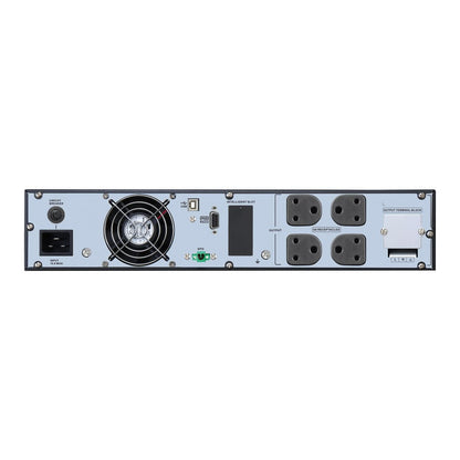 APC EASY UPS ON-LINE SRVL3KRI-IN- 3KVA | 230V | 4 INDIA 3-PIN 6A + 1 HARD WIRE 3-WIRE (1P+N+E) OUTLETS | LITHIUM-ION | RACK/TOWER 2U | INTELLIGENT CARD SLOT | VISUAL LCD AND AUDIBLE ALARMS | W/O RAIL KIT | 3 YEARS WARRANTY
