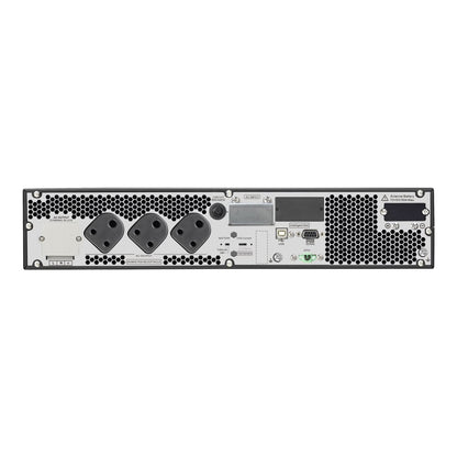 APC EASY UPS ON-LINE SRV3KUXI-IN - 3000VA/ 2400W | 230V | 3 INDIA 3-PIN 6A + 1X HARD WIRE 3-WIRE(1P+N+E) OUTLETS | RACKMOUNT 2U | INTELLIGENT CARD SLOT | VISUAL LCD AND AUDIBLE ALARMS | NO BATTERY, W/O RAIL KIT | 2 YEARS WARRANTY