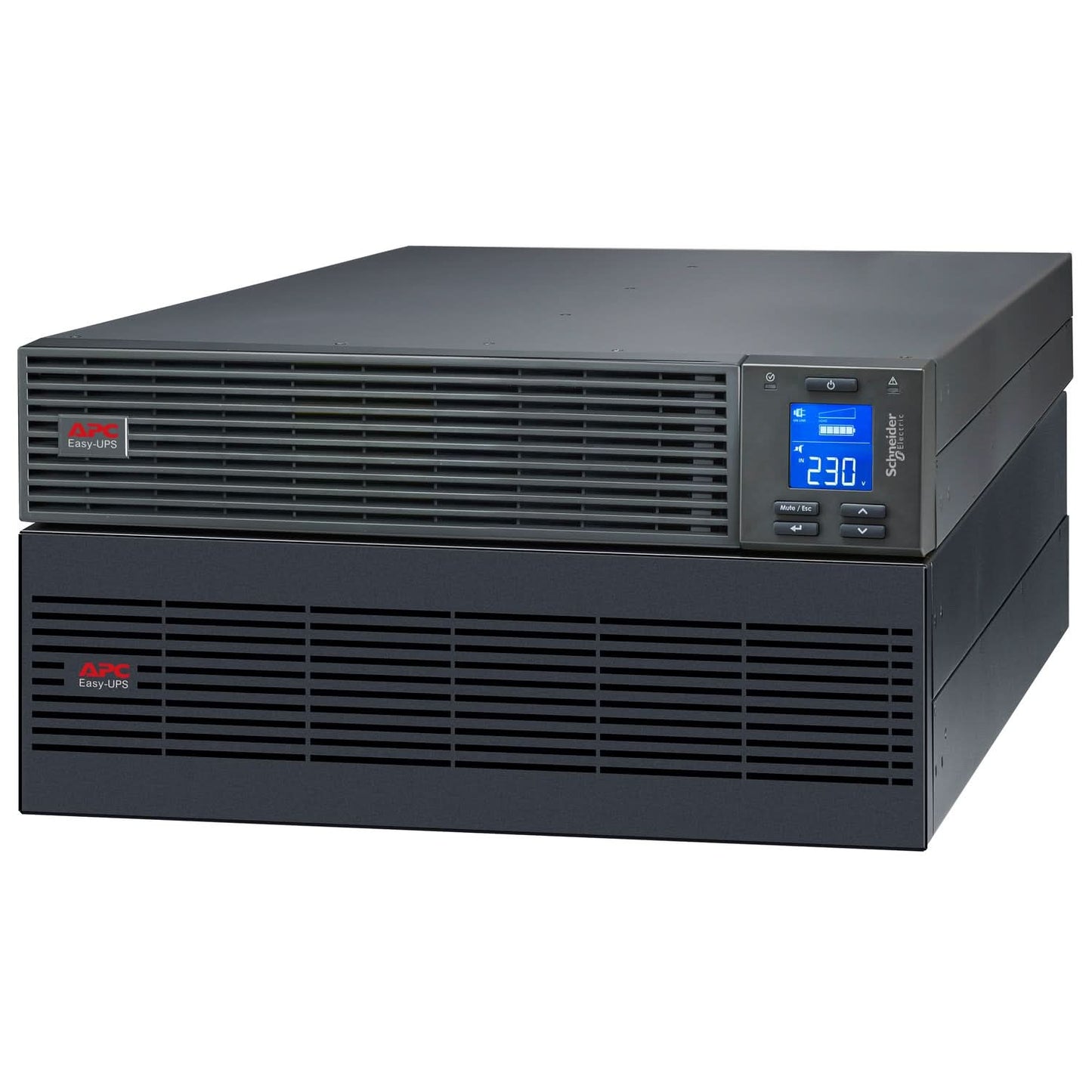APC EASY UPS ON-LINE SRV5KRIL-IN - 5KVA/5KW | 230V | HARD WIRE 3-WIRE(1P+N+E) OUTLET | RACKMOUNT 5U | INTELLIGENT CARD SLOT | VISUAL LCD AND AUDIBLE ALARMS | EXTENDED RUNTIME, W/O RAIL KIT | 2 YEARS WARRANTY