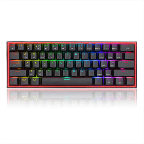 REDRAGON K616 Fizz Pro 60% Mechanical Wired Gaming Keyboard ( Black ) ( Red Linear Switch )