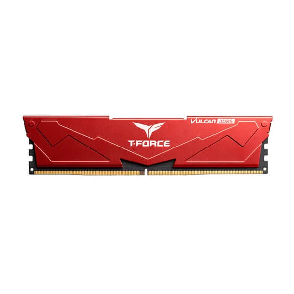 TEAMGROUP T-Force Vulcan 32GB ( 32GBx1 ) 5200MHz DDR5 RAM ( Red ) ( CL40 )