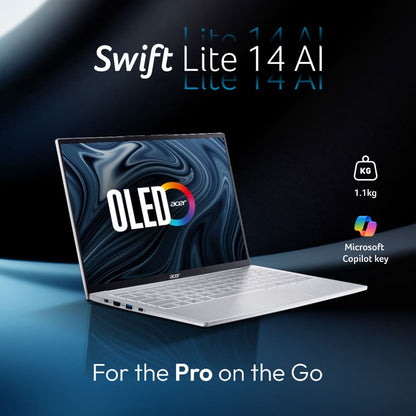 ACER SWIFT LITE NX.D2GSI.001 [ULTRA5-115U/16GB/512GB SSD/WIN11 HOME+MS24/14.0"/INTEGRATED GRAPHICS/1 YEAR(S)/LIGHT SILVER/OLED]
