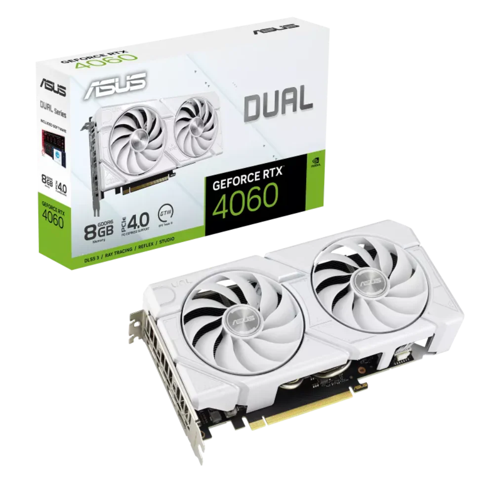 ASUS Dual GeForce RTX 4060 EVO 8GB White NVIDIA Graphic card