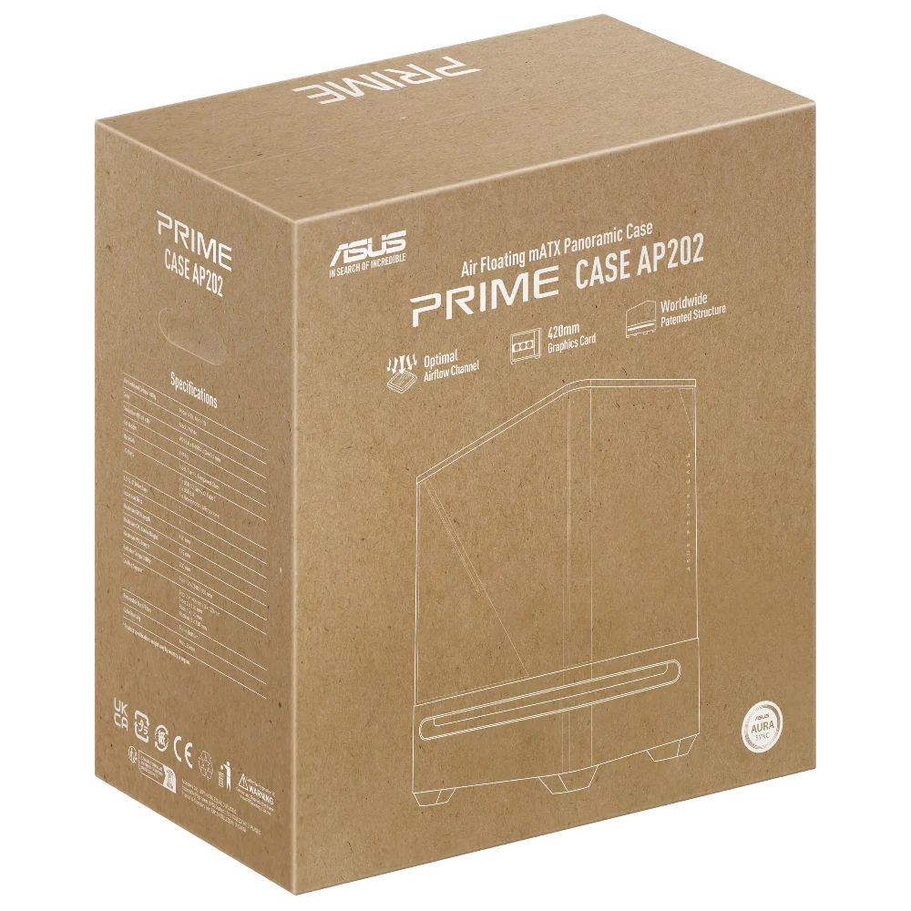 ASUS Prime AP202 ARGB MATX Mid Tower Cabinet ( Black )