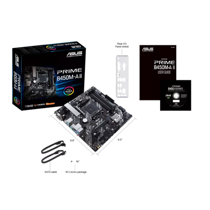 ASUS PRIME B450M-A II AMD AM4 MOTHERBOARD