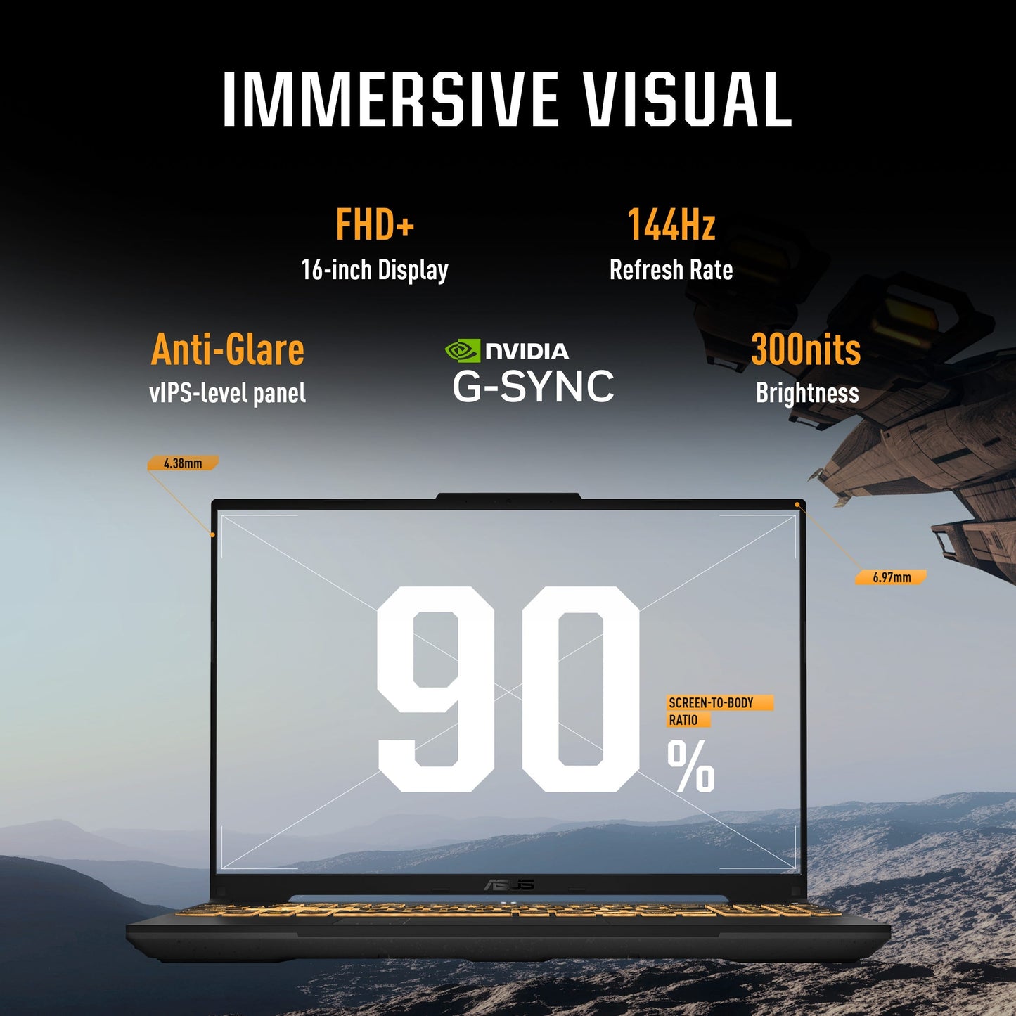 ASUS TUF GAMING F16 FX677VU-RL055WS [CORE5-210H/16GB/512GB SSD/WIN11 HOME+MS24/16.0"/6GB-RTX4050 GRAPHICS/1 YEAR(S)/GREY]
