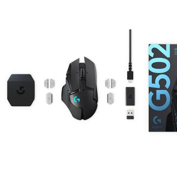LOGITECH G502 Lightspeed Wireless Ergonomic Gaming Mouse ( G502-LIGHTSPEED ) ( 25600DPI / 11 Macro Buttons ) ( Black )