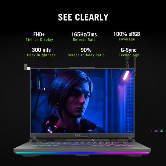 ASUS ROG STRIX G16 G614PH-RV033WS [R9-8940HX/16GB/1TB SSD/WIN11 HOME+MS24/16.0"/8GB-RTX5050 GRAPHICS/1 YEAR(S)/GREY]