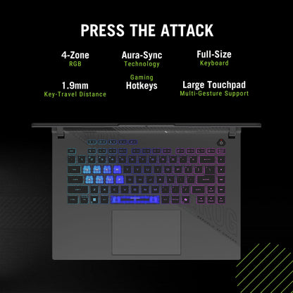 ASUS ROG STRIX G16 G614PH-RV033WS [R9-8940HX/16GB/1TB SSD/WIN11 HOME+MS24/16.0"/8GB-RTX5050 GRAPHICS/1 YEAR(S)/GREY]