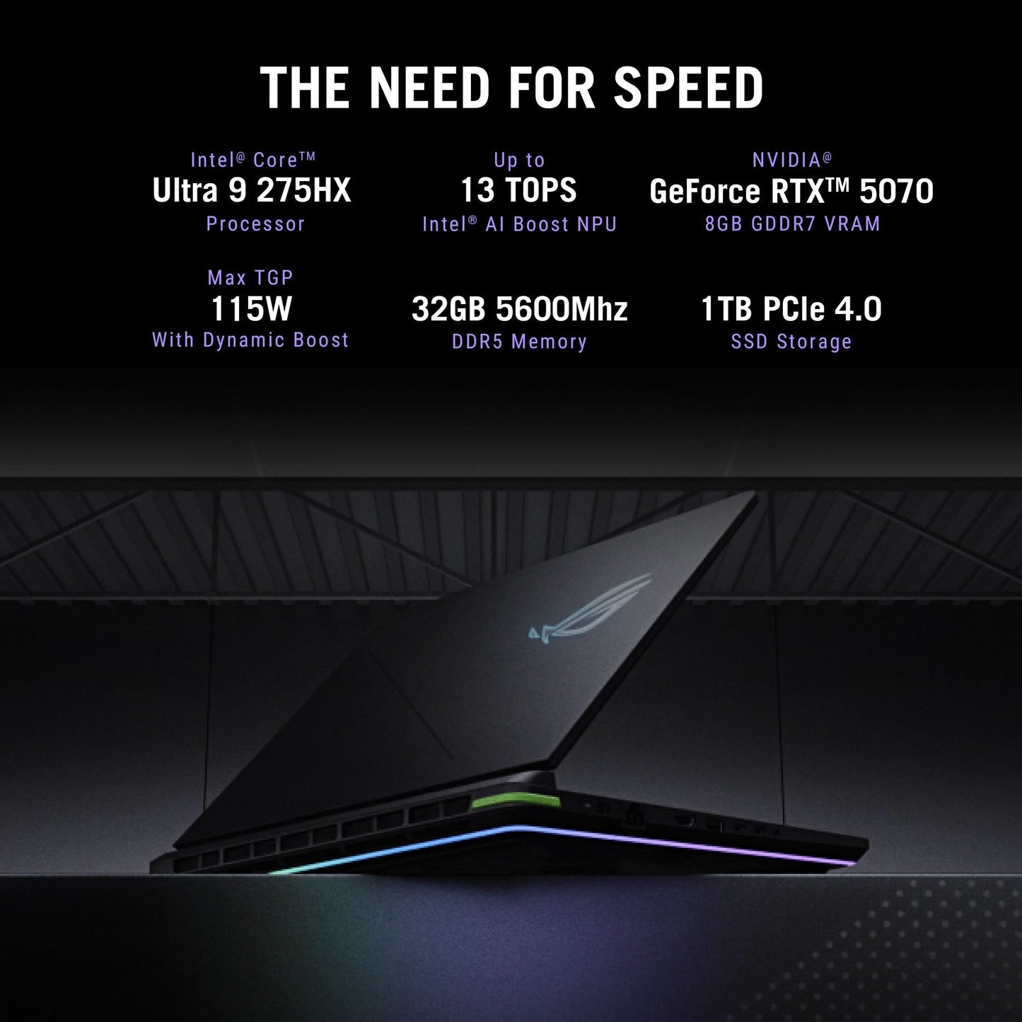 ASUS ROG STRIX G16 G615LP-S5022WS [ULTRA9-275HX/32GB/1TB SSD/WIN11 HOME+MS24/16.0"/8GB-RTX5070 GRAPHICS/1 YEAR(S)/GREY]