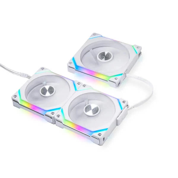 LIAN LI UNI Fan SL V2 120 ARGB With Controller Cabinet Fan (White) (Triple Pack)