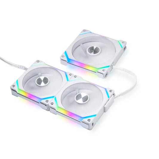 LIAN LI UNI Fan SL V2 120 ARGB With Controller Cabinet Fan (White) (Triple Pack)