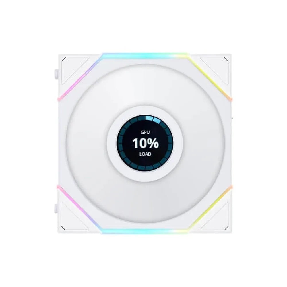 LIAN LI TL 120mm LCD Fan (Triple Pack) White