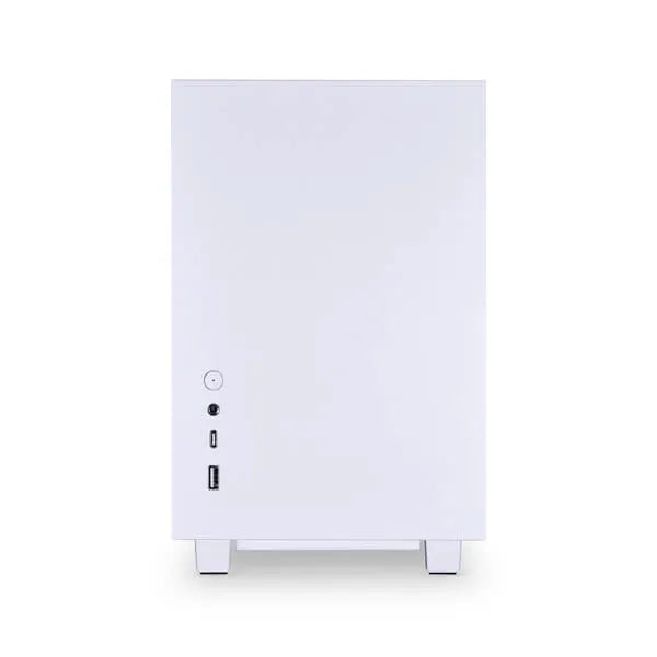 LIAN LI Q58W4 ITX Mini Tower Cabinet With PCIe 4.0 Riser Cable (White)