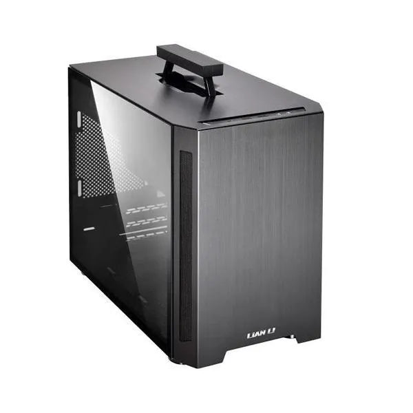 LIAN LI TU150 Tempered Glass ITX Mini Tower Cabinet (Black)