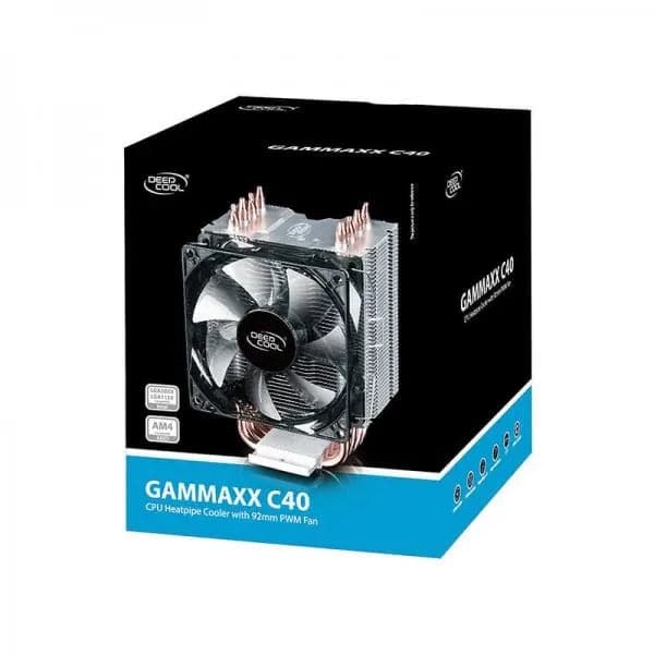 DEEPCOOL Gammaxx C40 92mm Single Tower CPU Air Cooler (Black)