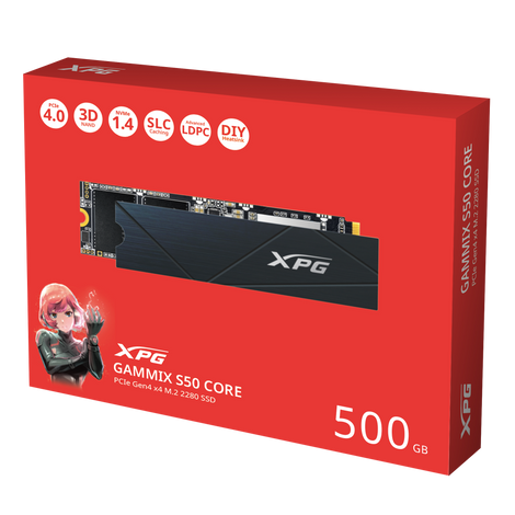 ADATA XPG Gammix S50 Core 500GB M.2 NVME Gen4 Solid State Drive ( SSD )