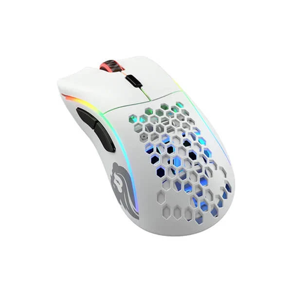 GLORIOUS Model D Minus Wireless Ergonomic Gaming Mouse ( 19000DPI / 6 Macro Buttons ) ( Matte White )