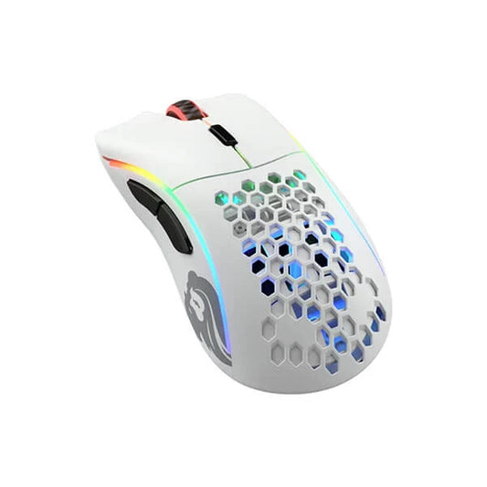 GLORIOUS Model D Minus Wireless Ergonomic Gaming Mouse ( 19000DPI / 6 Macro Buttons ) ( Matte White )