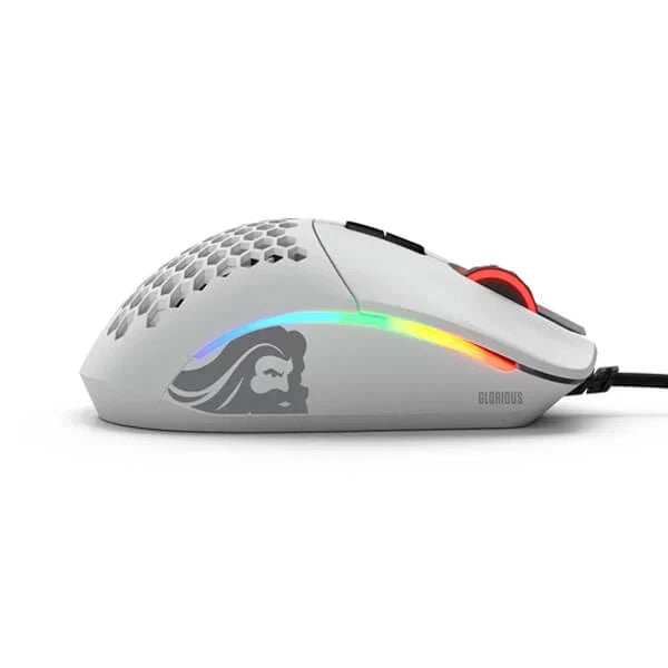 GLORIOUS Model I Wired Ergonomic Gaming Mouse ( 9 Macro Buttons ) ( Matte White )