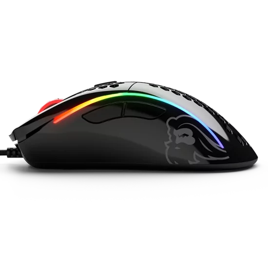 GLORIOUS Model D Wired Ergonomic Gaming Mouse ( GLO-MS-DW-MB ) ( 12000DPI / 6 Macro Buttons ) ( Glossy Black )
