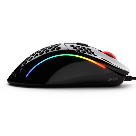 GLORIOUS Model D Wired Ergonomic Gaming Mouse ( GLO-MS-DW-MB ) ( 12000DPI / 6 Macro Buttons ) ( Glossy Black )